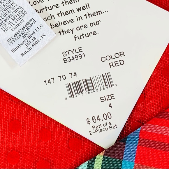 Red Holiday Dress & Sweater Set - 2 piece NWT - Picture 8 of 8